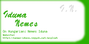 iduna nemes business card